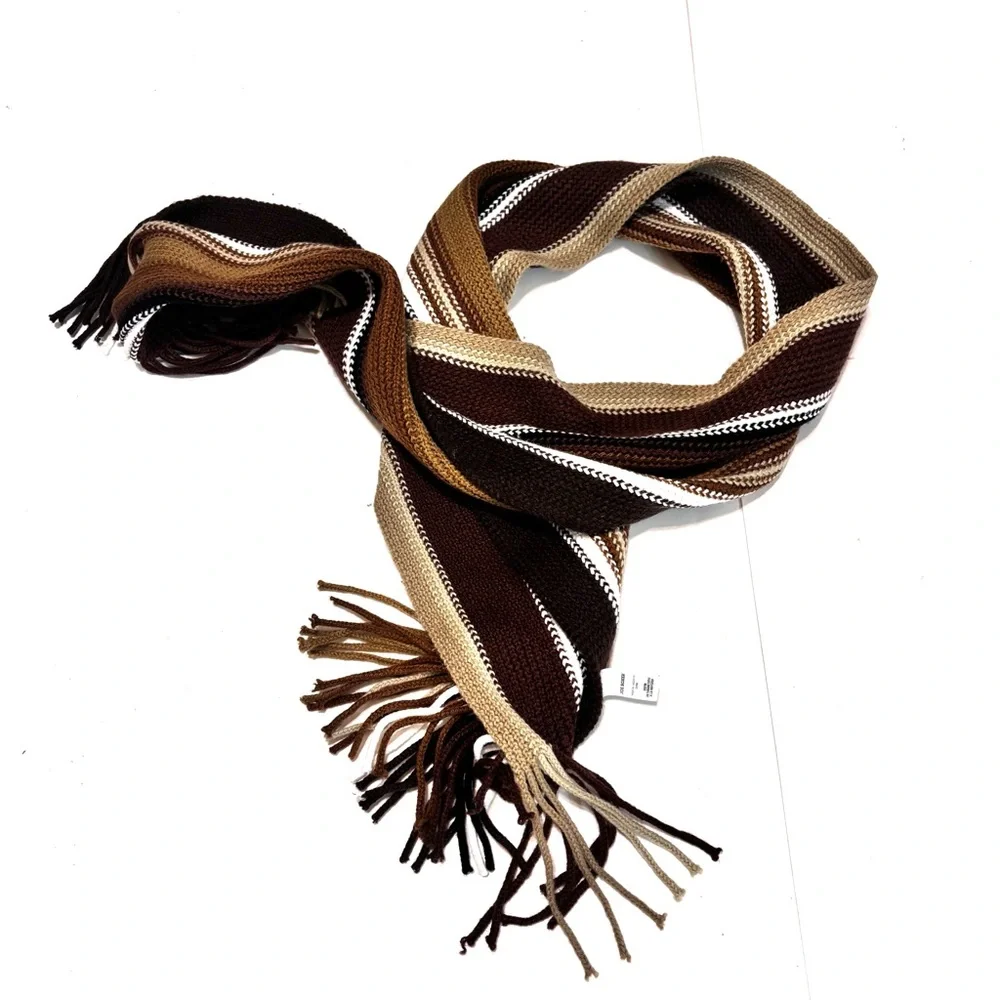 Joe Boxer Brown and Tan Striped Scarf